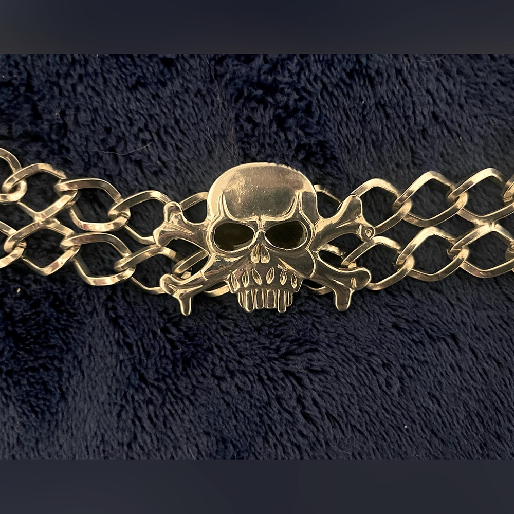 Silver Skull boot chain
